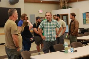 Gathering after the meeting